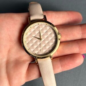 3/$10 Quilted Face Faux Leather Watch
